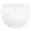 Freestanding Basin with Pedestal Ceramic White 580x510x200 mm