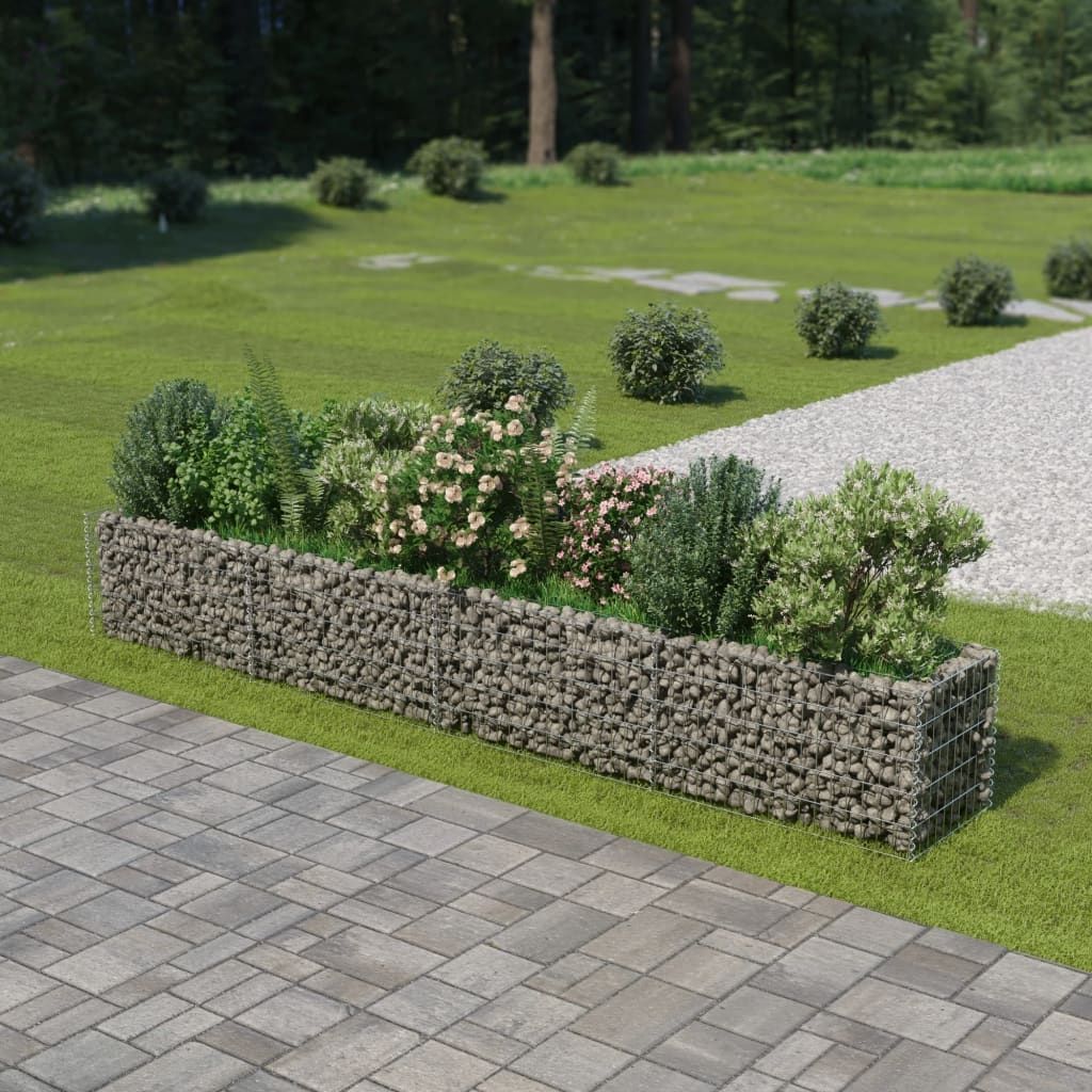 Gabion Planter Galvanised Steel 360x50x50 cm