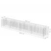 Gabion Planter Galvanised Steel 360x50x50 cm