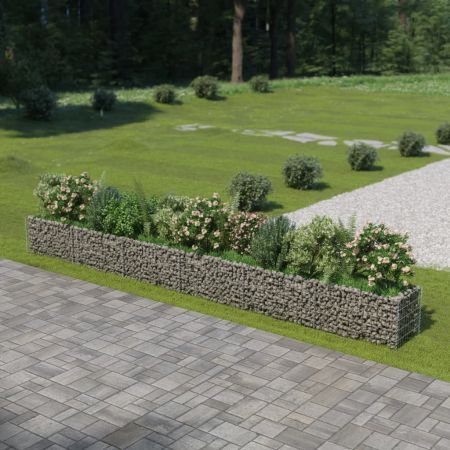 Gabion Planter Galvanised Steel 540x50x50 cm