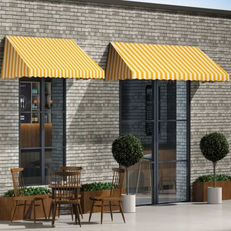 Bistro Awning 150x120 cm Orange and White