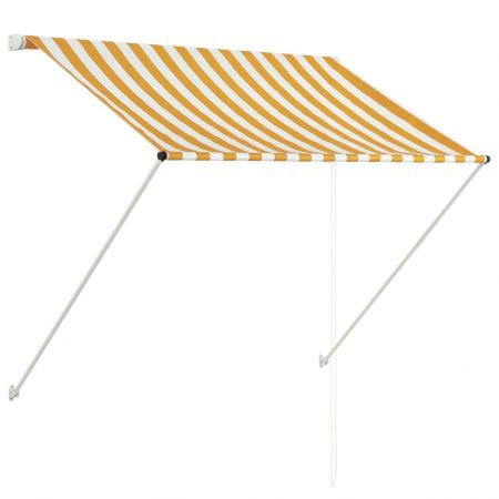 Retractable Awning 150x150 cm Yellow and White