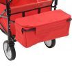 Folding Hand Trolley with Canopy Steel Red