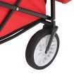 Folding Hand Trolley with Canopy Steel Red