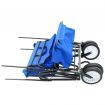 Folding Hand Trolley with Canopy Steel Blue