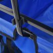 Folding Hand Trolley with Canopy Steel Blue