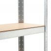 Storage Shelves 3 pcs Silver 75x30x172 cm Steel and MDF