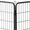 Dog Playpen 8 Panels Steel 80x80 cm Black