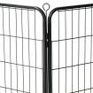 Dog Playpen 8 Panels Steel 80x60 cm Black