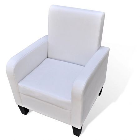 Armchair Artificial Leather White