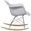 Rocking Chair with Metal Legs White