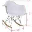 Rocking Chair with Metal Legs White