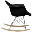 Rocking Chair with Metal Legs Black