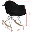 Rocking Chair with Metal Legs Black