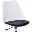 Dining Chairs 2 pcs Height Adjustable Swivel White and Black