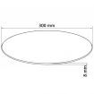 Table Top Tempered Glass Round 300 mm