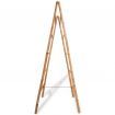 Double Towel Ladder with 5 Rungs Bamboo 50x160 cm