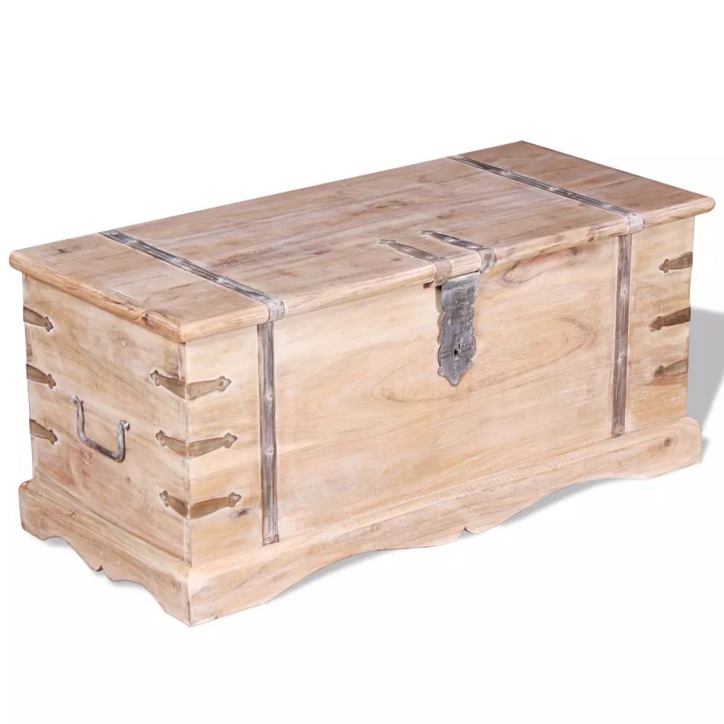 Storage Chest Solid Acacia Wood