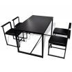 5 Piece Dining Table and Chair Set Black