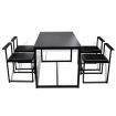 5 Piece Dining Table and Chair Set Black