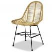 Dining Chairs 4 pcs Natural Rattan