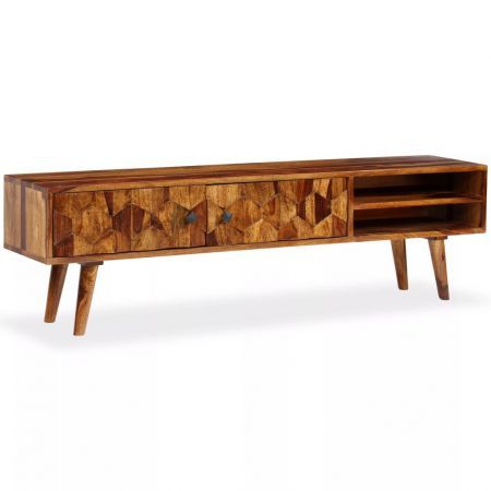TV Cabinet Solid Sheesham Wood 140x30x40 cm