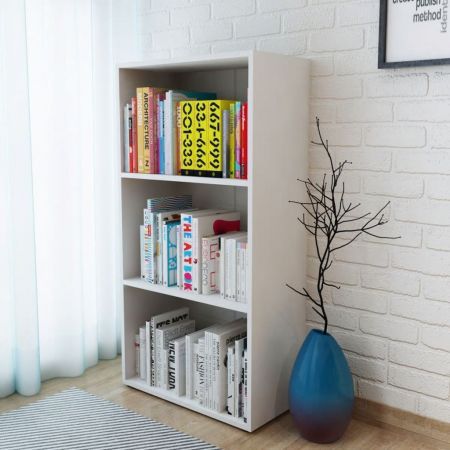 Bookshelf Chipboard 60x31x116.5 cm White