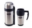 Thermos Vacuum Insulated Beverage Bottle Stainless Steel Food & Drink Flask and Travel Mug Maximum Insulation Value Pack