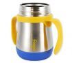 Thermos Foogo Leak-Proof Stainless Steel Vacuum Insulated Sippy Cup with Soft Rubber Spout and Handles - Blue