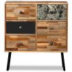 Side Cabinet with 6 Drawers 70x30x76 cm Solid Reclaimed Teak