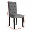 Dining Chairs 4 pcs Solid Wood Dark Grey