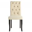 Dining Chairs 4 pcs Solid Wood Cream