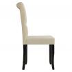 Dining Chairs 4 pcs Solid Wood Cream