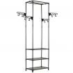 Clothes Rack Steel and Non-woven Fabric 55x28.5x175 cm Black