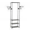 Clothes Rack Steel and Non-woven Fabric 55x28.5x175 cm Black