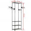 Clothes Rack Steel and Non-woven Fabric 55x28.5x175 cm Black