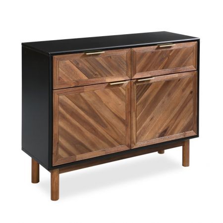 Sideboard Solid Acacia Wood 90x33.5x75 cm
