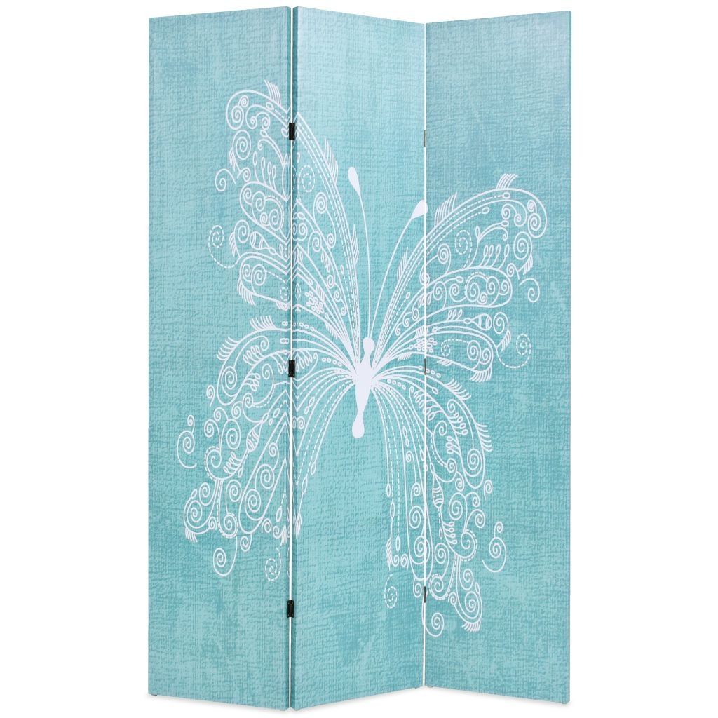 Folding Room Divider 120x180 cm Butterfly Blue