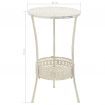 Bistro Table Vintage Style Round Metal 40x70 cm White