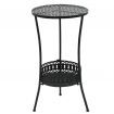 Bistro Table Vintage Style Round Metal 40x70 cm Black