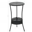 Bistro Table Vintage Style Round Metal 40x70 cm Black