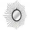 Wall Mirror Sunburst 60 cm Black