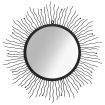 Wall Mirror Sunburst 80 cm Black