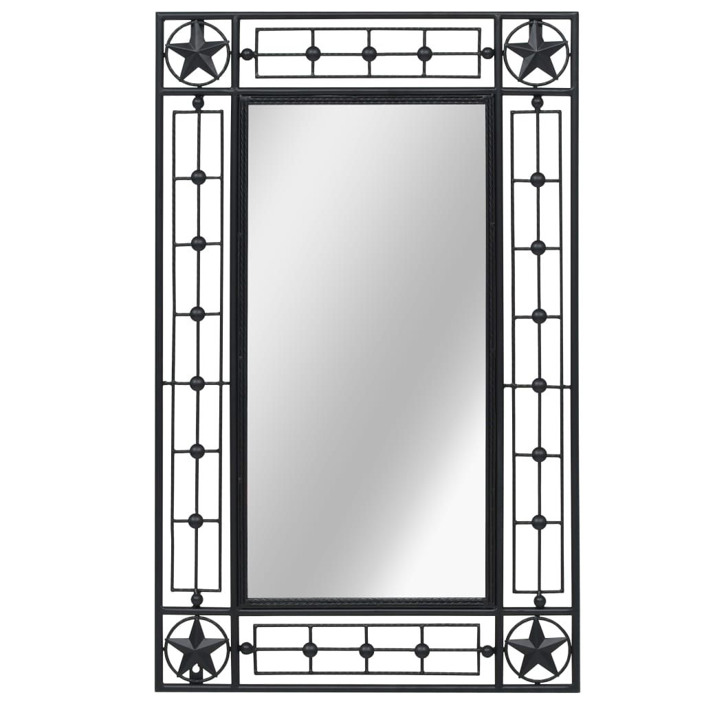 Wall Mirror Rectangular 50x80 cm Black