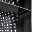 Wall Mounted Tool Cabinet Industrial Metal 120x19x60 cm Black