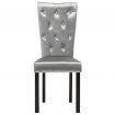 Dining Chairs 4 pcs Velvet Silver