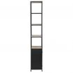 Bookcase Solid Firwood and Steel 40.5x32.5x180 cm