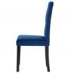 Dining Chairs 4 pcs Velvet Dark Blue