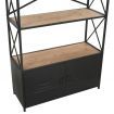 Bookcase Solid Firwood and Steel 80x32.5x180 cm