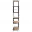 Bookcase Solid Firwood and Steel 90.5x35x180 cm